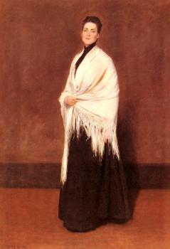 威廉 梅裡特 查斯 Portrait Of Mrs C SHAWL